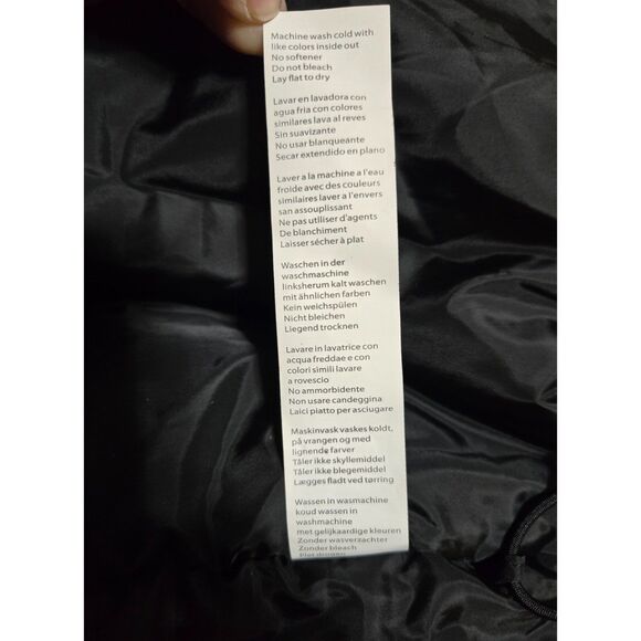 Fabletics Full Zip Black Polyester Puffer Jacket w/2 Front Pockets Wm/Size L - Picture 6 of 6